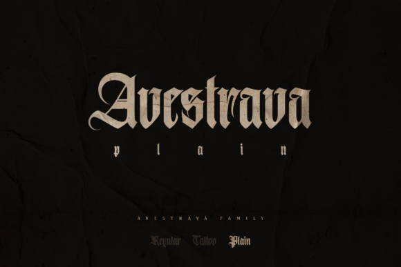 Avestrava Plain Font