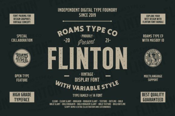 Flinton Family: A Vintage Font for Timeless Design