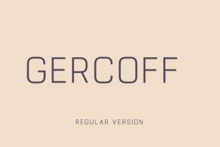 Gercoff: A Vintage Sans Serif Font