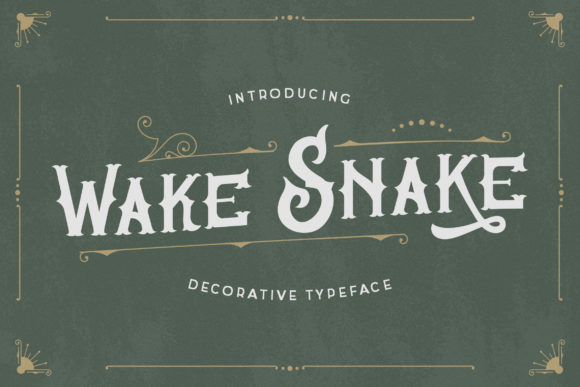 Wake Snake Font for Creative Projects